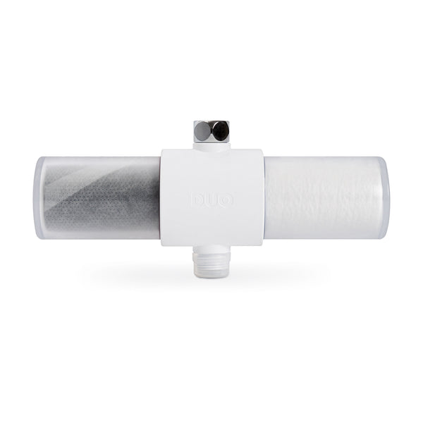 Weddell Duo NSF Certified Shower Filter in Arctic White